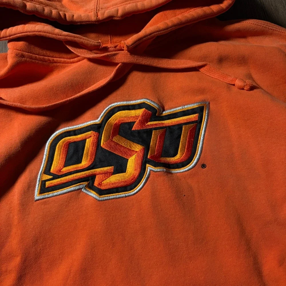 Orange OSU Cowboys Hoodie Sweatshirt Pullover Mens Size XL NCAA Oklahoma State‎